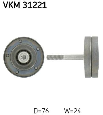 Obrázok Vratná/vodiaca kladka rebrovaného klinového remeňa SKF  VKM31221